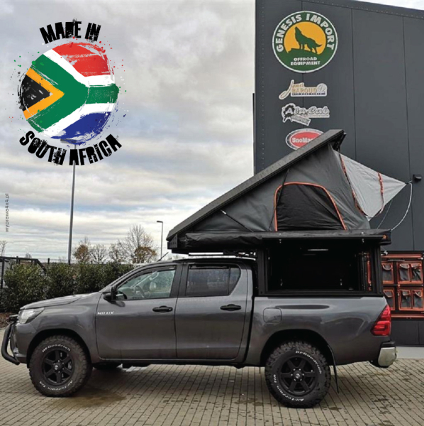 Zabudowa wyprawowa Alu-Cab Canopy Camper Toyota Hilux Revo D/Cab 2016+, czarna